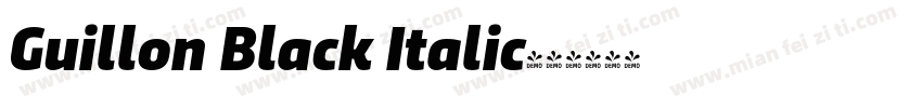 Guillon Black Italic字体转换